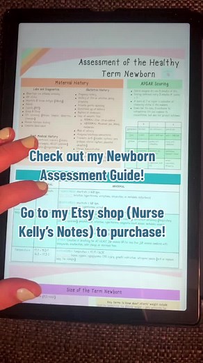 My Newborn Assessment Guide dives into a comprehensive head-to-toe assessment of newborns! It comes with a bonus template for documenting a head-to-toe assessment on a baby - perfect for nurses that are new to caring for newborns OR nursing students in their Mother/Baby clinical!#nursingstudent #nursingschool #pedsnurse #peds #motherbaby #motherbabynurse #nicu #nicunurse #rn #nursesoftiktok #laboranddelivery #landdnurse #nursekellysnotes