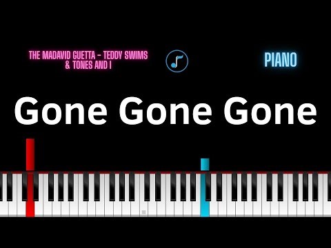 Gone Gone Gone Piano Tutorial + Sheet Music ♪ David Guetta