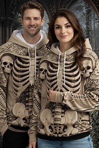 474K views · 6.5K reactions | Skull Skeleton Hoodie – Perfect Gothic Couple Outfit ✨ #skull #outfits #trend #gothic | Skull passion | Facebook