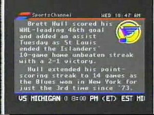 Sports Plus Network on SportsChannel 1/31/90