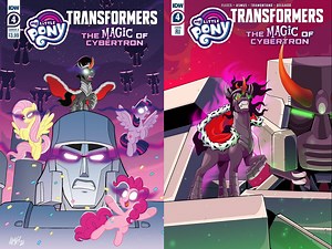IDW’s My Little Pony / Transformers, II: The Magic of Cybertron, Fleecs and Bryce Thomas Issue #4 Covers Artwork