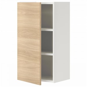 ENHET wall cb w 2 shlvs/door, white/oak effect, 40x32x75 cm  - IKEA