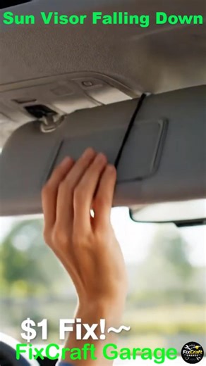 Sun Visor Keeps Falling $1 Fix! 😳 #carrepair #automobile #diycarfix #carhacks #cheapcarfix #car #diy