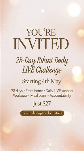 28-Day Bikini Body LIVE Challenge | Transform From Home