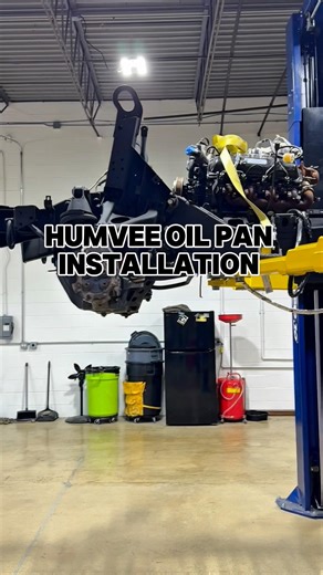 Humvee oil pan installation #humvee #hmmwv #mechanic #oil #hmv