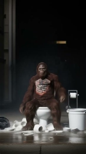 Bigfoot in toilet explode meme￼