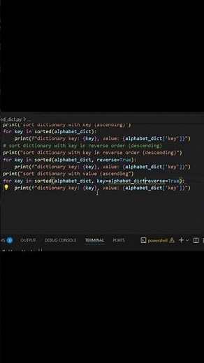 #python #sort #dictionary with #key and #value