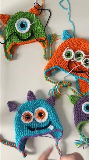 Cute Crochet Monster Hats!