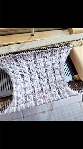 Simple Tuck Lace Pattern #brotherknittingmachine #fashion #shorts