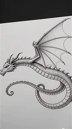 Dragon pencil sketch #drawing