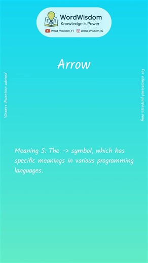 What does "Arrow" mean? | English vocabulary shorts | #arrow #wordwisdom
