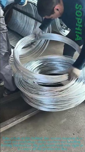 Hot Dip Galvanized Steel Wire: Fresh Off the Line & Being Bundled
