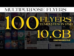 100 Multipurpose Flyers Templates Mega Bundle Download In PSD Files |English| |Photoshop Tutorial|