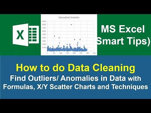 MS Excel, How to do Data Cleaning, Find Outliers, Anomalies in Data with X/Y Scatter Charts