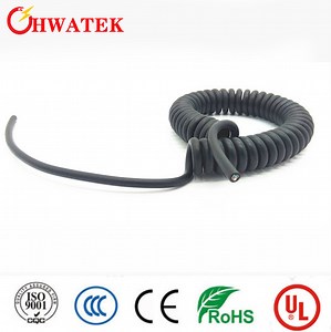 [Hot Item] Multi Core Curly Retractable Coiled Cords Wire Cable with Tinned / Bare Copper for Telecommunication