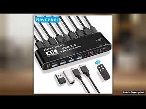 2x2 HDMI KVM Switch Matrix 4K 60Hz Dual Monitor KVM HDMI Extended Display USB KVM Switcher 2 in 2