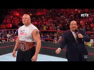 Braun Strowman attaque le champion universel Brock Lesnar - Raw VF