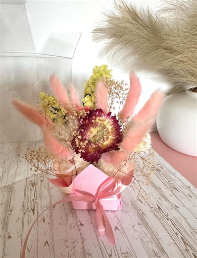 Preserved Flower Arrangement,handmade Mini Floral,gift Box, Home Decor, Valentine's Gift ,birthday Gifts - Etsy