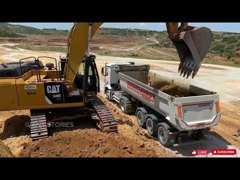 Caterpillar 349E Excavator Working at Mine #excavator #long