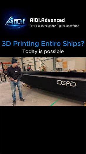 @aidi.advanced on Instagram: "🚢 3D Printing Entire Ships? CEAD’s New Tech Makes It Real 🤯 CEAD’s Faber Navalis system can 3D print entire maritime hulls up to 12 meters long — fully automated and in one piece. By eliminating molds, segmentation, and manual assembly, this breakthrough cuts labor, reduces complexity, and unlocks unprecedented design freedom for both industrial and defense vessels. This isn’t just an upgrade — it’s a major shift in how boats are manufactured at scale, opening the
