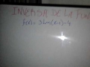 Función inversa de una funcion logaritmica.