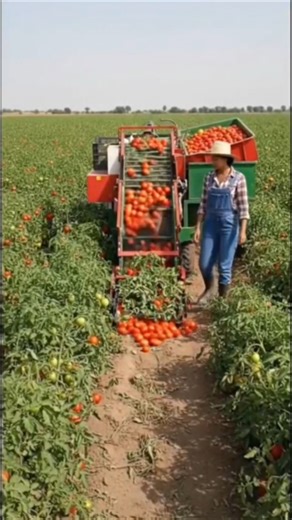 Modern Tomato Harvesting Technology | Smart Farming in Action