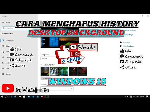 Cara Menghapus History Desktop Background Di Windows 7/8/10