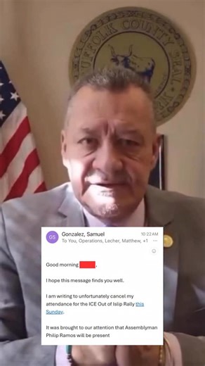 @longislandicetracker | Today, Democratic Suffolk County Legislator Sam Gonzalez, is suddenly pretending to care about ICE — despite repeatedly refusing to stand... | Instagram