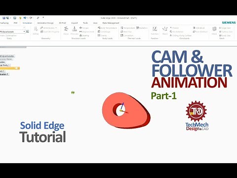 Solid Edge Tutorial : Part-1 Cam and Follower Animation Design : Solid Edge Beginners