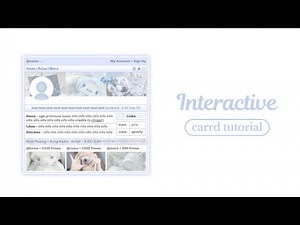 blue interactive carrd tutorial - cr chiggiri