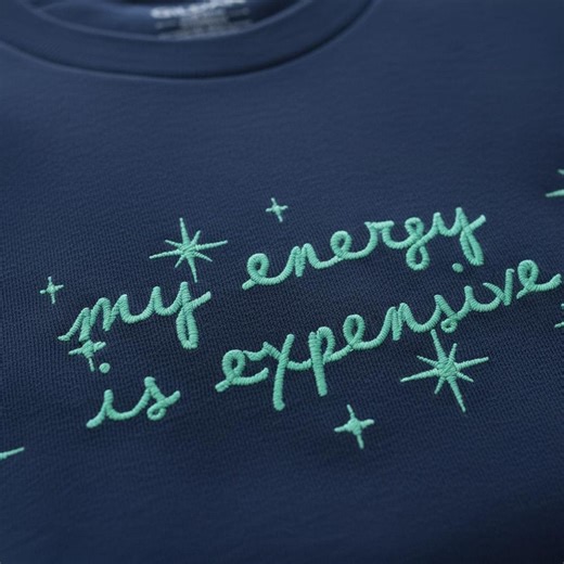 Embroidered Script T-shirt, My Energy is Expensive T-shirt, Sparkle Star Graphic Shirt, Trendy Quote Top, Gift for Her, Birthday Gift 4 Her - Etsy