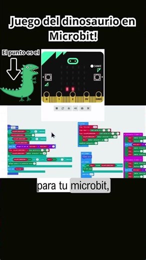 ¡el juego del dinosaurio en Micro:bit!#microbit