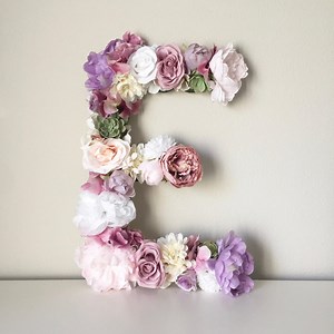 Large Floral Letter Wood Letter Flower Letter Baby Shower Gift Bridal Shower Decor Party Decor First Birthday Lavender Nursery Purple - Etsy