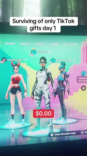 Surviving on TikTok Gifts Challenge Day 1