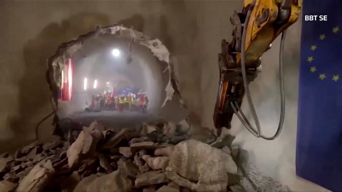 Historic tunnel created under the Alps to connect Italy and Austria