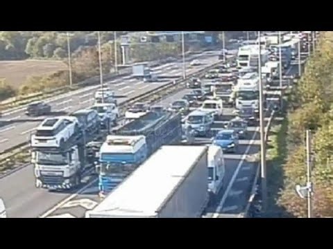 M6 Crash: Lorry & Motorcycle Collision Sparks Traffic Chaos!