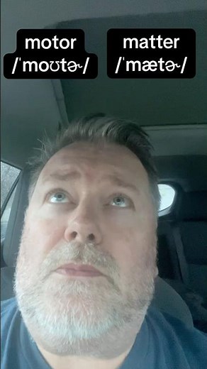 Pronunciation distinction: ‘motor’ vs. ‘matter’