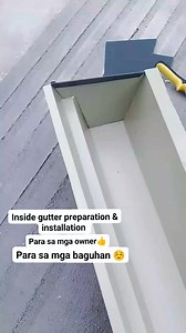 9.3K views · 71 reactions | Inside gutter preparation&installation☺️para sa mga baguhan dn sa mga owner na gusto sila.x lang magkabit #construction #roofing #gutters #insidegutterinstallation | coyz builderz | Facebook