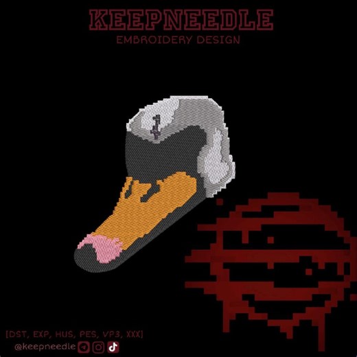 Retro Duck Mask Embroidery Design – 13x12 Cm Digital File (DST, PES, JEF) - Etsy