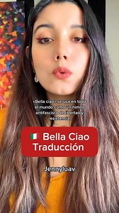 Traducción “Bella Ciao” 🇮🇹 ¿Ya sabías el significado de esta canción y su origen? #idiomas #language #polyglot #casadepapel #viral #italiano #bellaciao | Jenny Luav