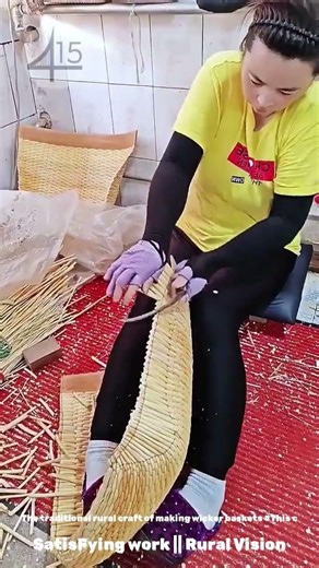 The traditional rural craft of making wicker baskets #This craft is now rare and almost lo #e302a