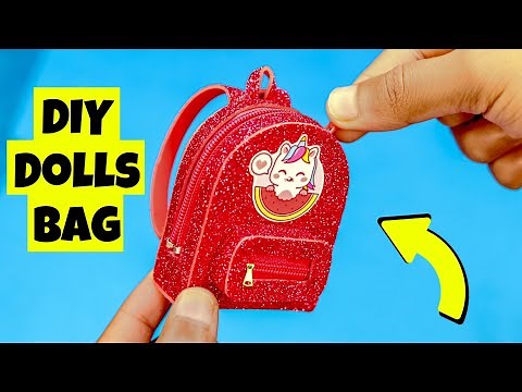 DIY Miniature school bag easy || How to make mini School bag in 3 minutes
