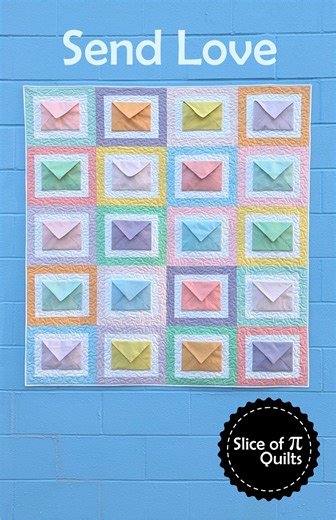 PAPER Send Love Quilt Pattern by Slice of Pi Quilts [envelopes, Advent Quilt, Wedding Quilt, Hide and Seek Quilt Pattern] - Etsy