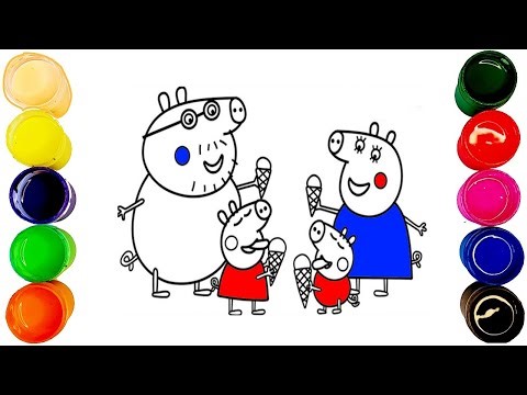Peppa’s Family Enjoys Ice Cream 🍦🐷💛 | Fun Coloring for Kids and Toddlers