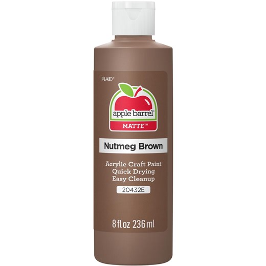 Apple Barrel 20432E Acrylic Craft Paint, Matte Finish, Nutmeg, 8 fl oz