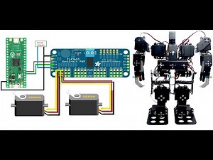 Control of Multiple Servo motor using PCA9685 and Raspberry pi pico