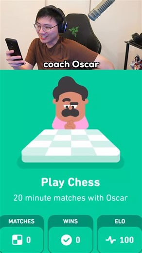 boxbox on Instagram: "Learning chess with Duolingo’s tutor Oscar is WILD! 😅 Can I survive his roasts and become a chess king? ♟️ Try it yourself! #DuolingoPartner #Chess #BoxBox"