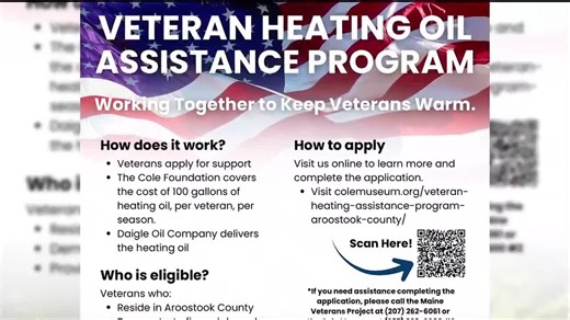 Veteran heating assistance program now accepting applications in Aroostook County