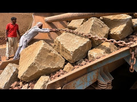 ‘Big Rock Crusher Machine: A Giant in Action” Big Rock Crushing: A Powerful Process”#stonecrusher