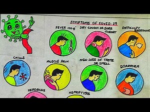 How to Draw a Covid19 Symptoms Poster || Easy Corona Virus Drawing Beginners
